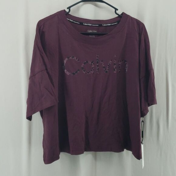 Calvin Klein Performance Tops - Calvin Klein Performance Women's Logo T-Shirt Purple Size XL *flaw* (AN)